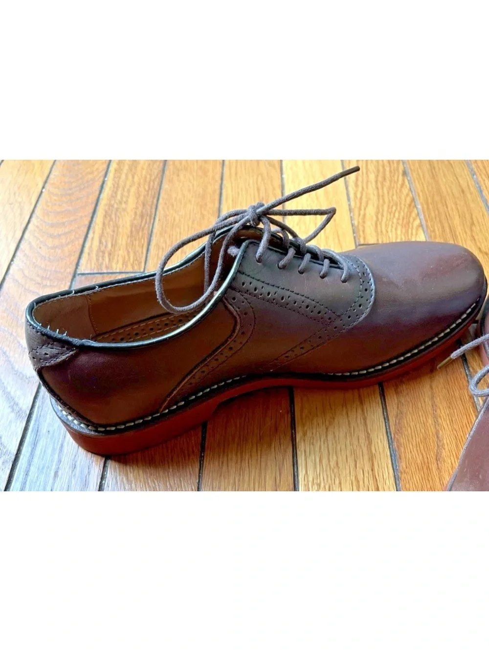 G.H. Bass & Co. Burlington Saddle Oxford Shoes Men’s 9.5D Brown on Brown